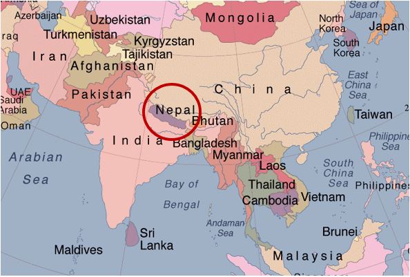 Nepal Weltkarte / Und sieh, wie kunde lukas uns verlieh n.